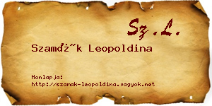 Szamák Leopoldina névjegykártya